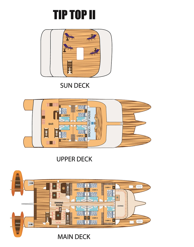 tip top galapagos cruises deck plans